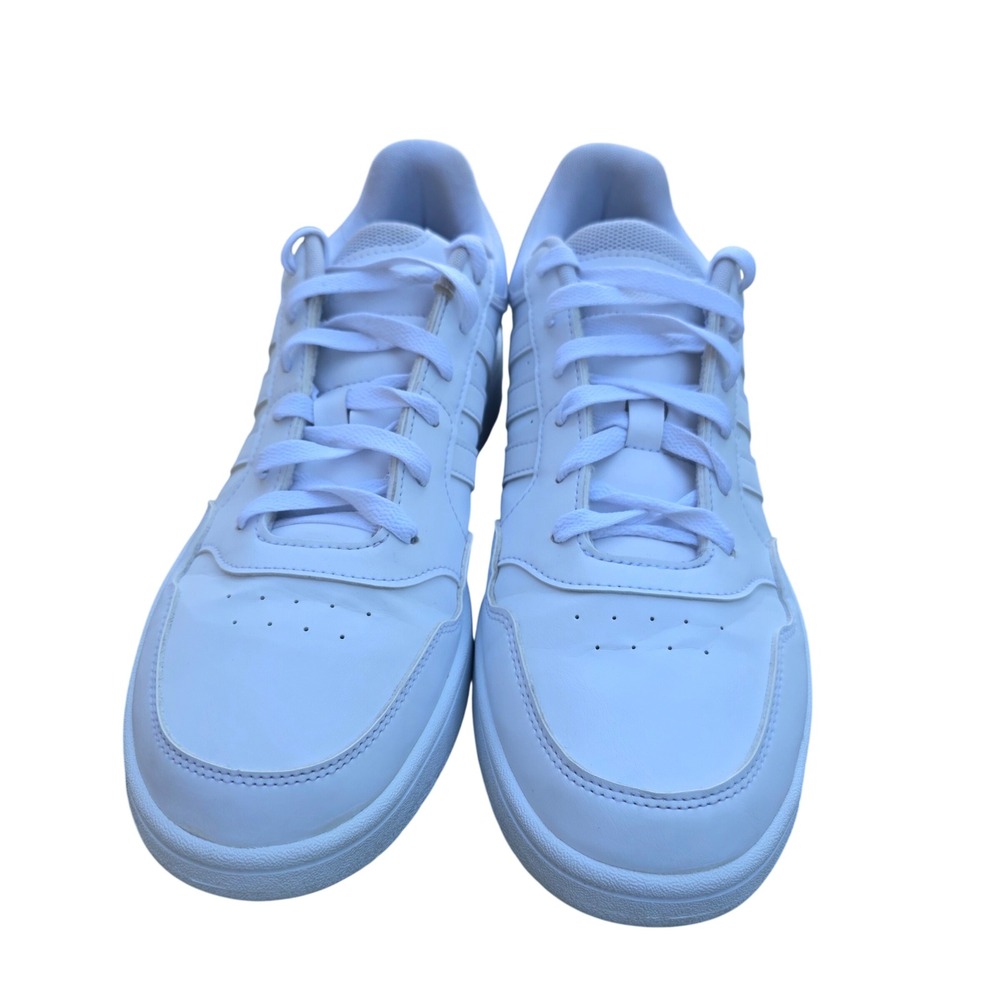 Adidas Hoops 3.0 Low Classic Vintage Mens Shoes Triple White GW3036 Size 11 - Picture 1 of 8
